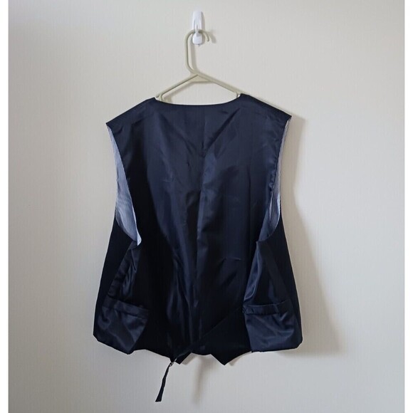 NWT Tommy Hilfiger Hayes Mens 100 % Worsted Wool Suit Vest Button Front Navy XL - Picture 2 of 9